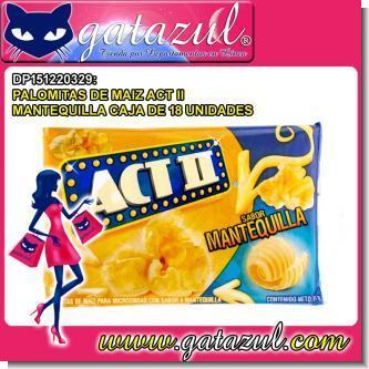 Lee el articulo completo PALOMITAS DE MAIZ ACT II MANTEQUILLA CAJA DE 18 UNIDADES Lee el articulo completo PALOMITAS DE MAIZ ACT II MANTEQUILLA CAJA DE 18 UNIDADES