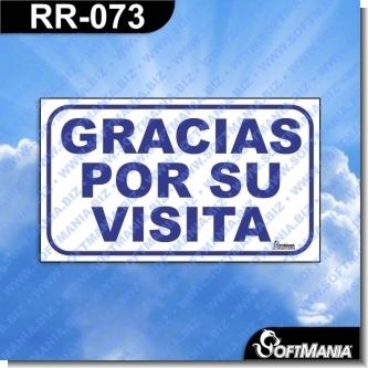 Lee el articulo completo Rotulo Prefabricado - GRACIAS POR SU VISITA Lee el articulo completo Rotulo Prefabricado - GRACIAS POR SU VISITA