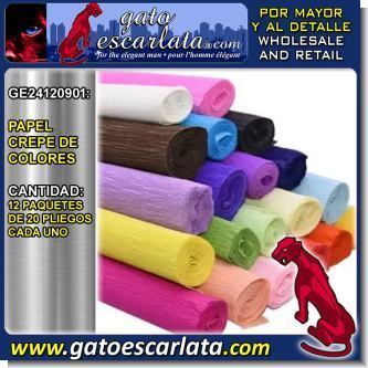 Read full article COLORED CREPE PAPER - 12 PACKS OF 20 SHEETS EACH Read full article COLORED CREPE PAPER - 12 PACKS OF 20 SHEETS EACH