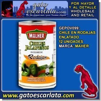 Lee el articulo completo CHILE EN RODAJAS ENLATADO MARCA MAHER - 12 UNIDADES Lee el articulo completo CHILE EN RODAJAS ENLATADO MARCA MAHER - 12 UNIDADES
