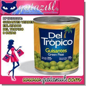 Lee el articulo completo GUISANTES VERDES ENLATADOS DEL TROPICO 8 ONZAS