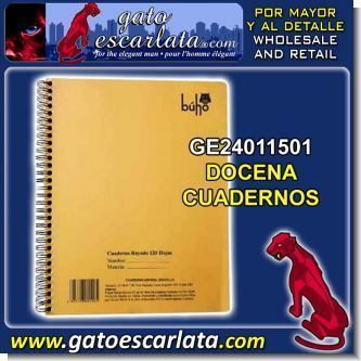 Lee el articulo completo CUADERNO CON RESORTE EN ESPIRAL TAPA COLOR KRAFT 120 HOJAS MARCA BUHO - 12 UNIDADES