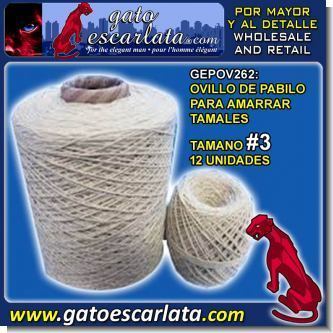 Lee el articulo completo OVILLO DE PABILO PARA AMARRAR TAMALES TAMANO 3 - 12 UNIDADES