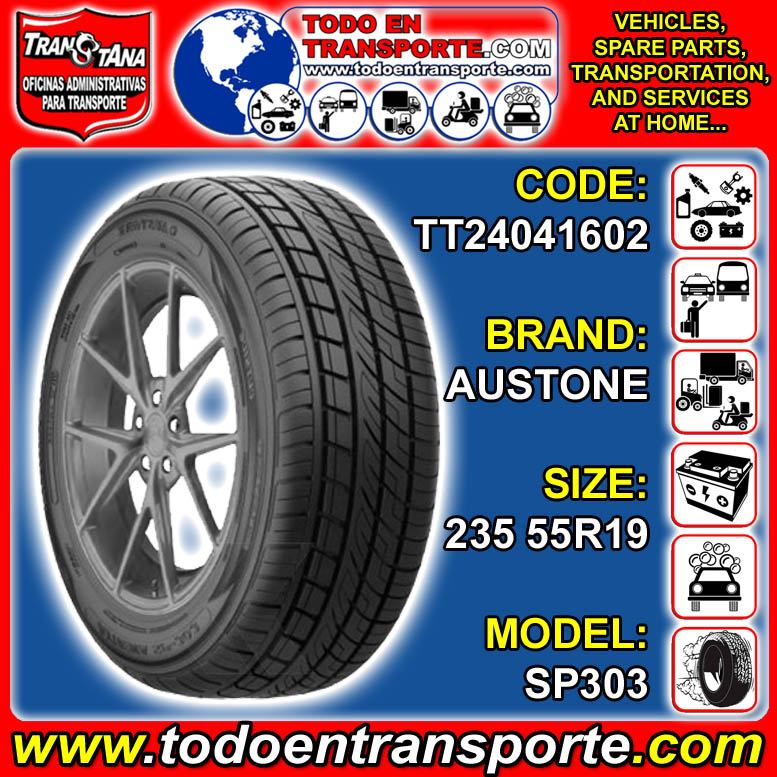 Read full article RADIAL TIRE FOR VEHICULE SUV BRAND AUSTONE SIZE 235 55R19 MODEL SP303